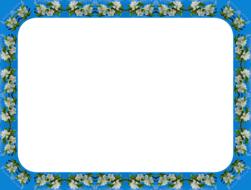 blue flower frame