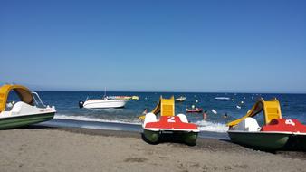 boats for fun on the beach