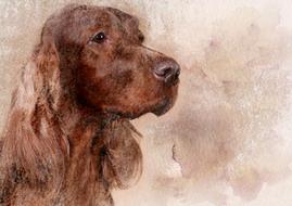 dog watercolour art background