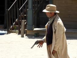 Far West style man with Gun
