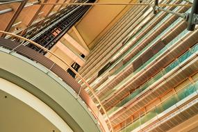 interior architecture of a modern high-rise building in Dusseldorf