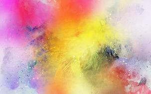 background art abstract watercolor yellow pink blue