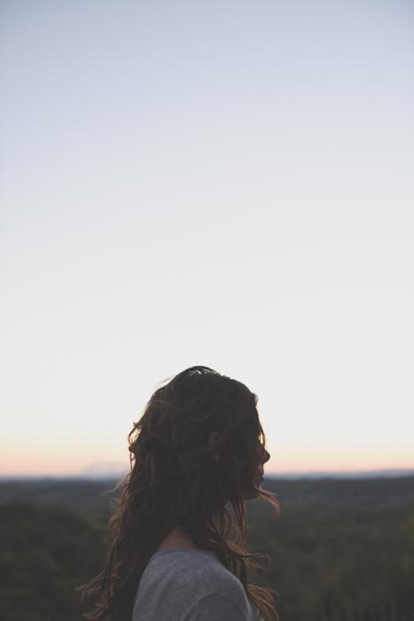 Girl Alone silhouette