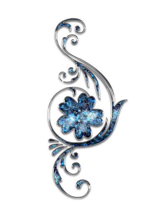 decor ornament jewelry flower blue