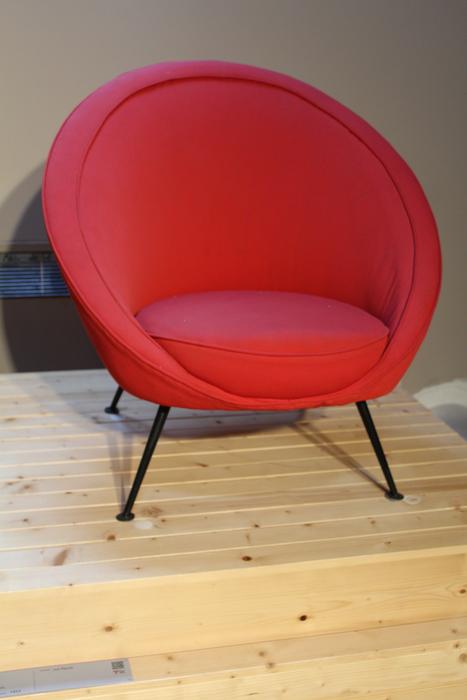 red armchair for comfort