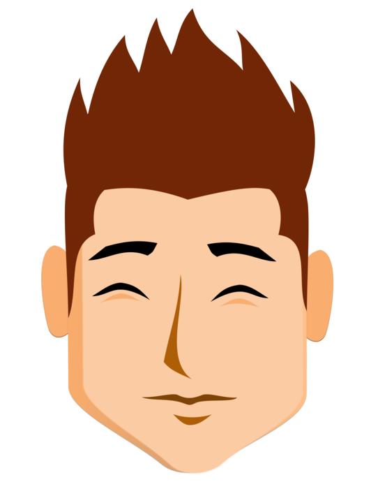 face boy cartoon cute drawing