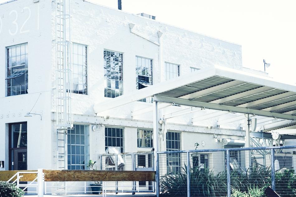 metal fence near a white building