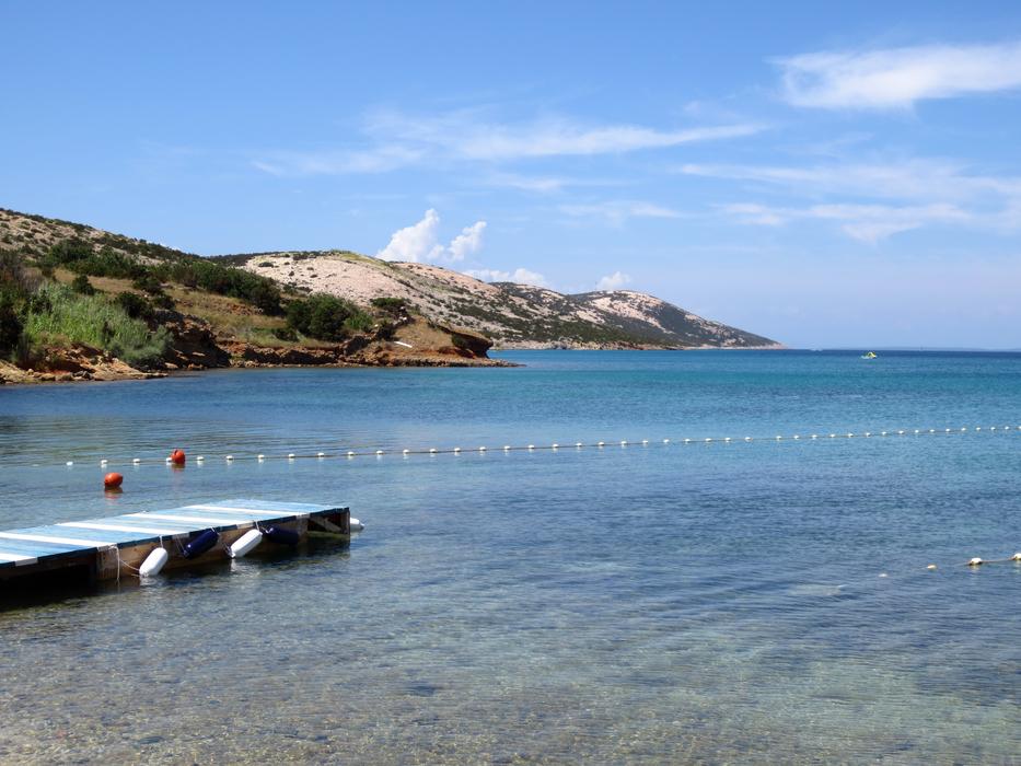 sea beach with buoys view