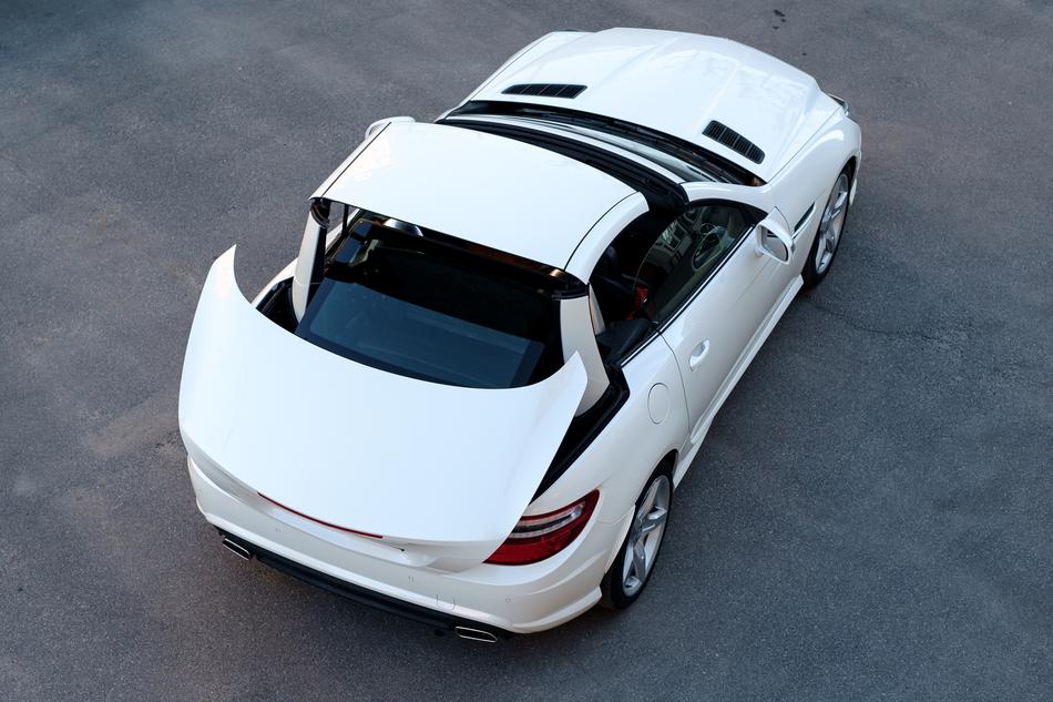 white convertible car