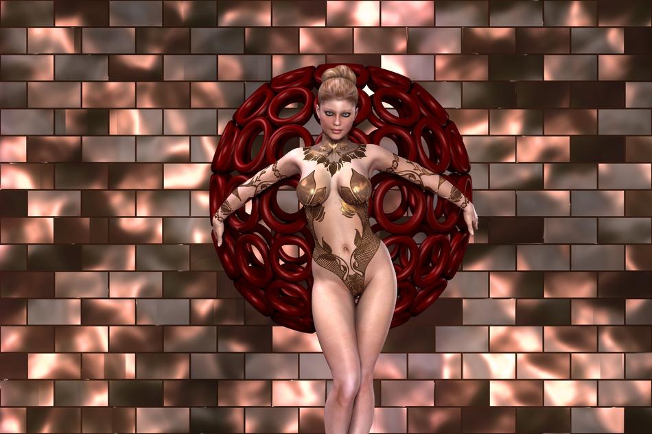 abstract wall woman figure fantasy