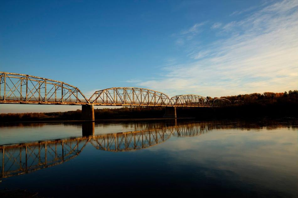 iron bridge over the river