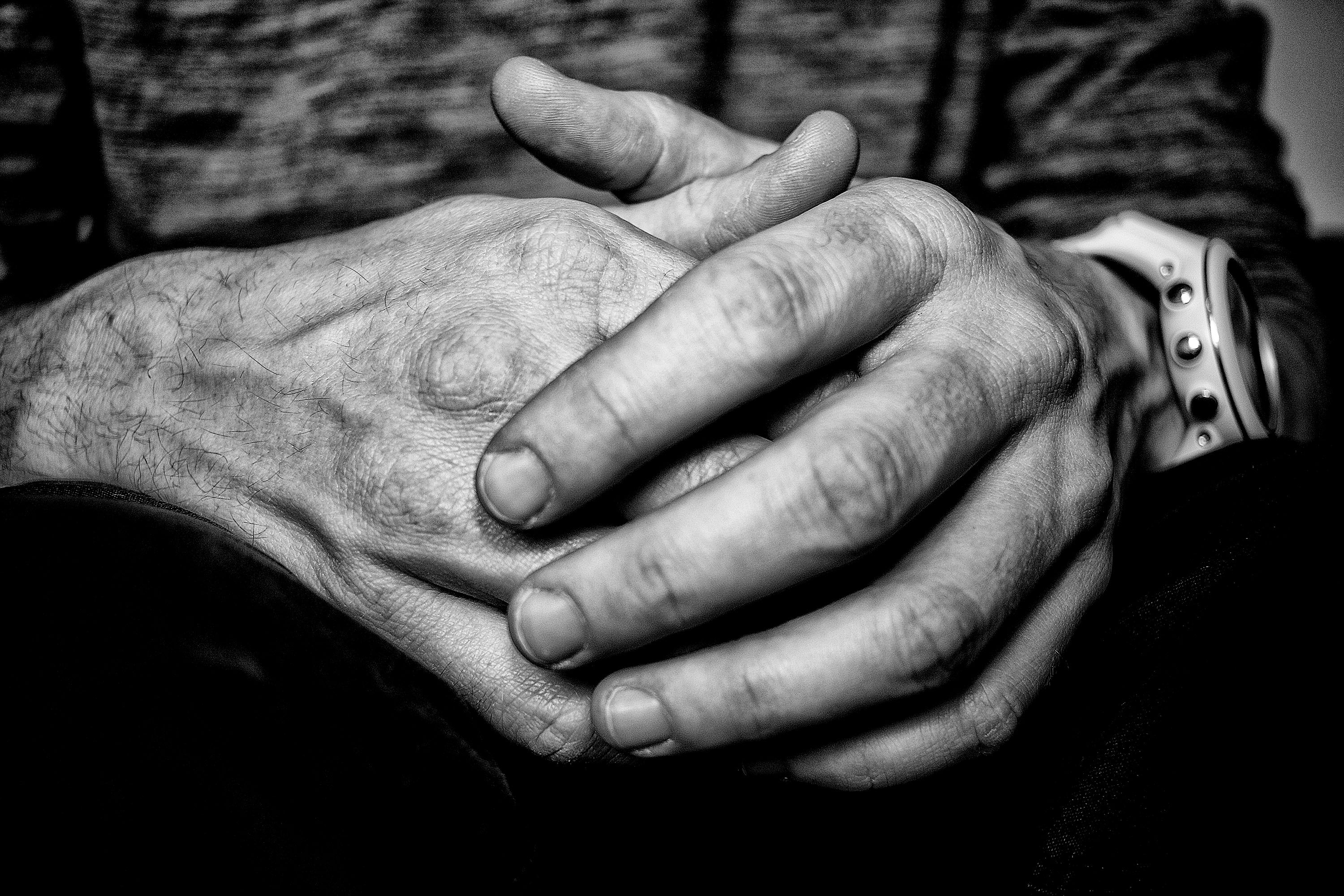 Hand man. Black man hand.