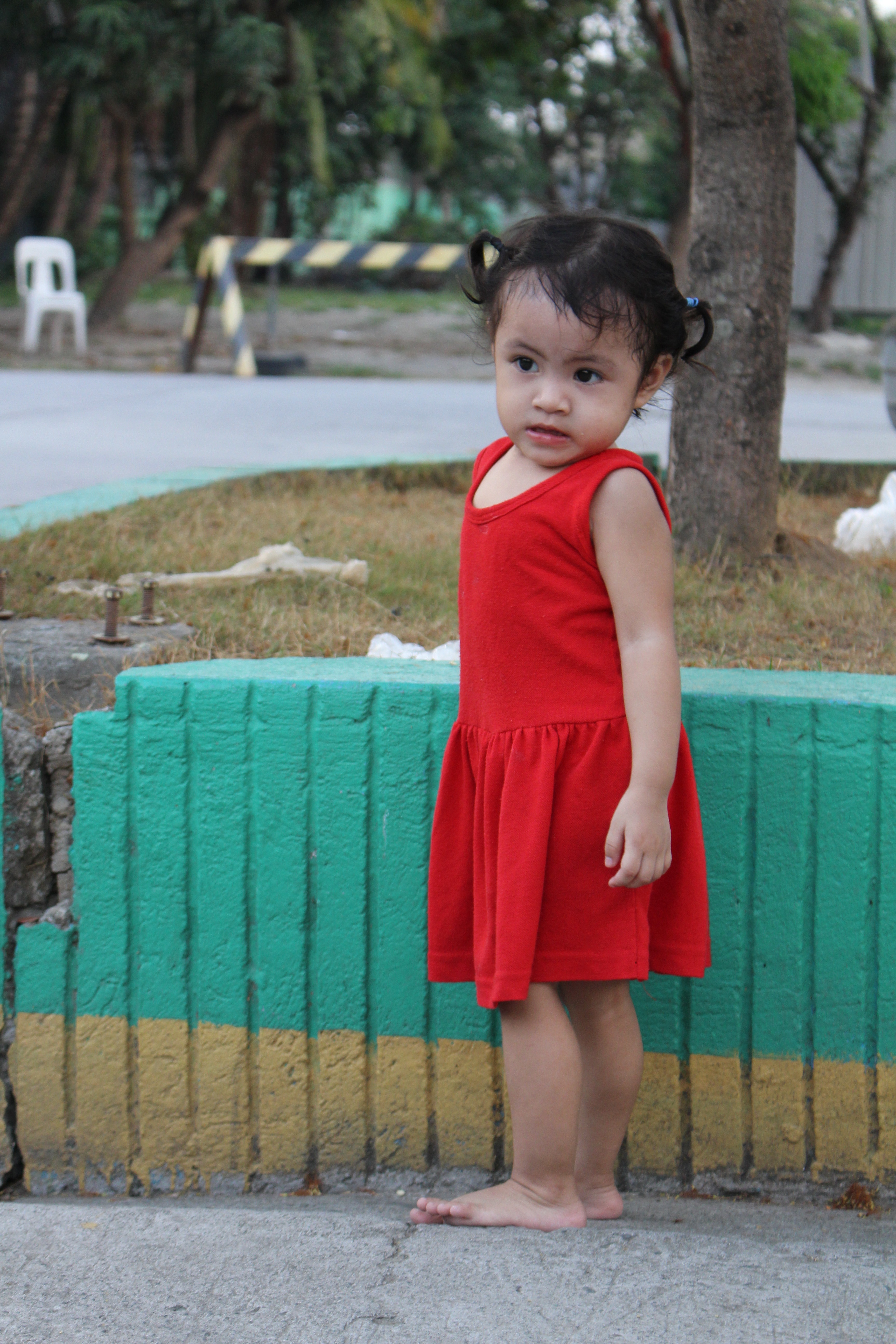 red dress kid