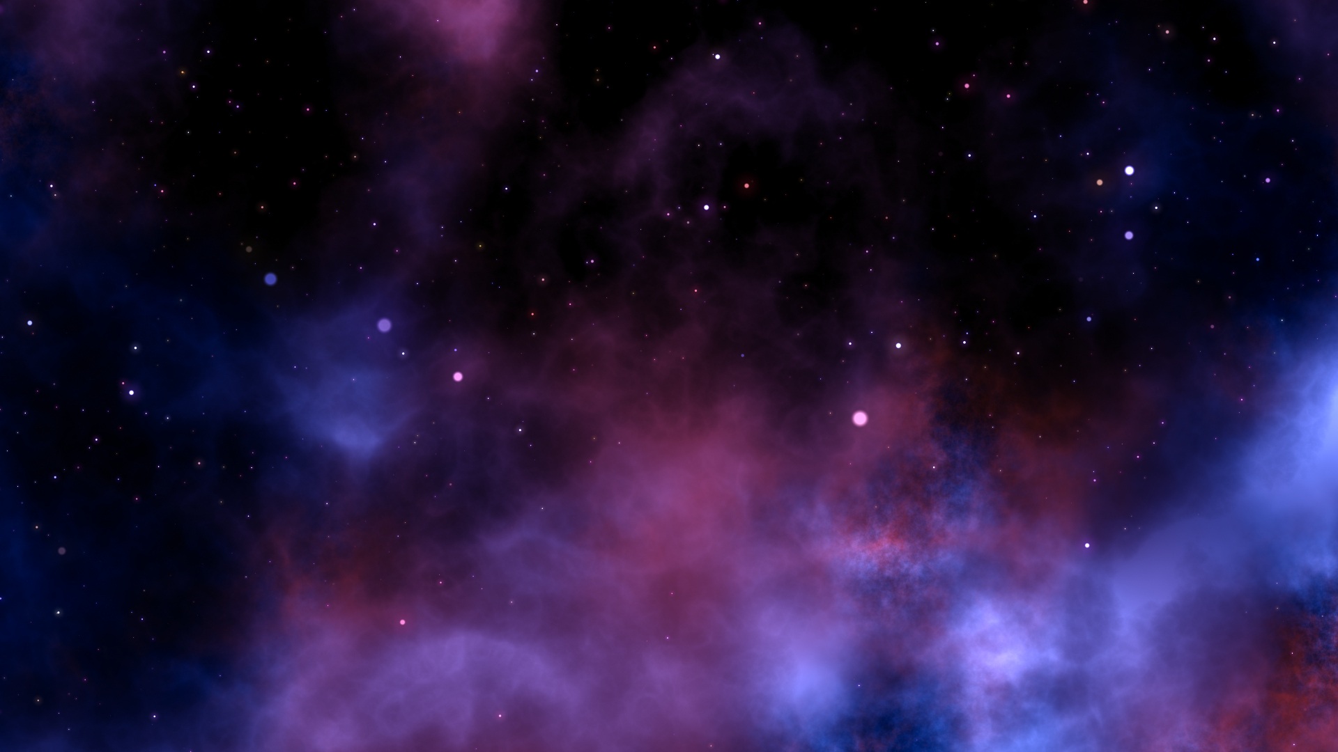 Violet blue nebula in space free image download