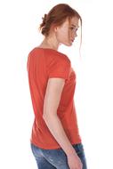 Girl in red outerwear