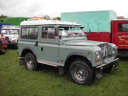 military green car