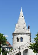 tower with stairs in Budapest