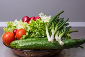 plate vegetables