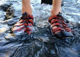Sandals Person water