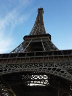 paris tower on a blue background