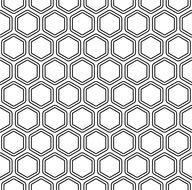 black and white clipart of hexagon pattern