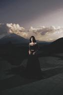Amazing Girl sky clouds