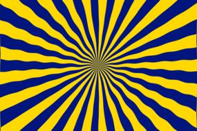 spiral yellow blue optics effect