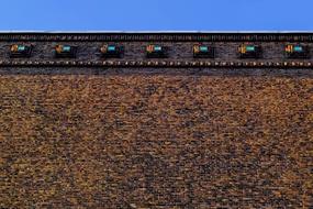 Wall Brick and blue sky