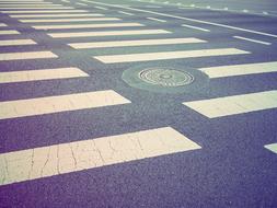 Crosswalk Manhole Road