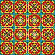 seamless pattern tile orange blue