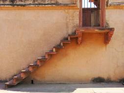 India Gradually Wall and stairs