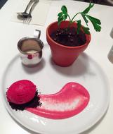 pink mark on the plate
