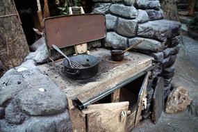 stone old kitchen