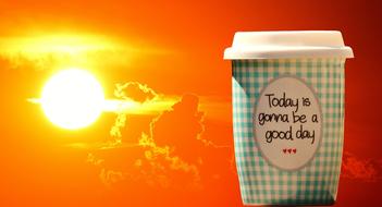 glass of coffee in the sunlight