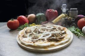 hot meat pizza