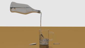 water bottle and mug