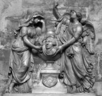 Bath Abbey Monument black and white