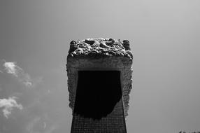 Sky Cloud on sky and stone monument