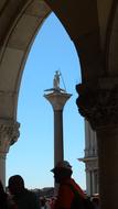 view of the sky through a window in Venice
