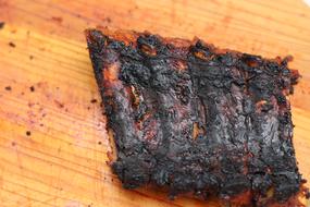 burnt piece of meat