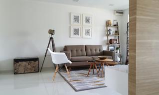 white chair in modern room decor