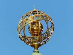 golden sculpture on the tower in munich