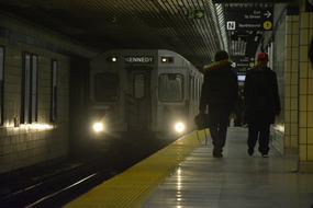 Train and people in Toronto