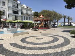 street with an attraction