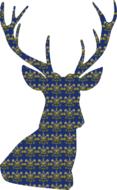 deer antlers as a damask pattern