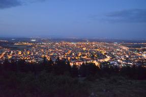 aerial landscape of Night City