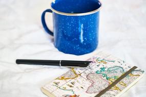 charming mug near the map