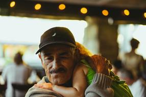 Old grandfather and kid