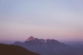beautiful scenery on a mountain in the clouds