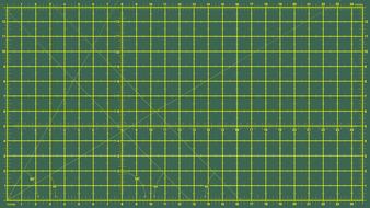 Yellow and green cutting mat, with the patterns, clipart